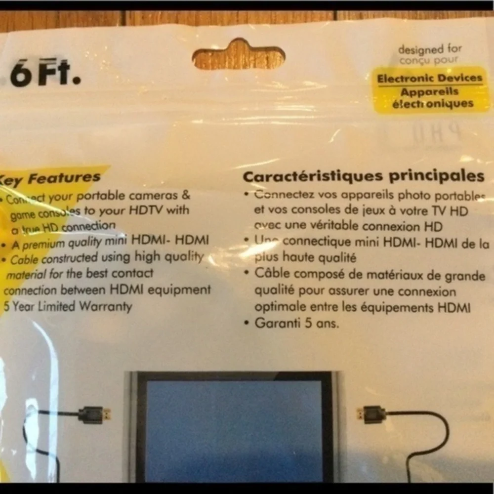 New Photo Mini HDMI to HDMI Cable High Speed Gold Plated